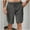 Gray, variant on Mens Shorts Solid Color Straight Cargo Pants Multi Pockets Casual Shorts