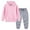Pink-06, variant on Owordtank Girls Boys 2 Piece Tracksuit Athletic Sweatsuits Sets Hooded Sweatshirt and Jogger Sweatpants Clothing Sets for Kids