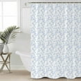 thumbnail image 2 of Hokiten Shower Curtain, Blue Floral Fabric Shower Curtains for Bathroom, Country Tree Branches Botanical Plant Flower Bath Curtain Waterproof Bathtub Curtains with 12 Hooks, Long 72" x 84", 2 of 7