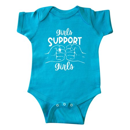 

Inktastic Girls Support Girls Fist Bump Gift Baby Boy or Baby Girl Bodysuit