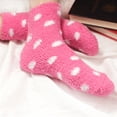 thumbnail image 6 of Fuzzy Polka Dot Super Fuzzy Warm Plush Cozy Cute Socks - Assortment B - 8prs, 6 of 6