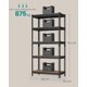 thumbnail image 2 of Estantería de Almacenamiento de 5 Niveles, Montaje sin Tornillos, Estantes Ajustables, 45 x 90 x 180 cm, Marrón Rústico y Negro MGLR450BZ02., 2 of 7