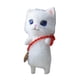thumbnail image 1 of Paquete de material de bricolaje de fieltro de lana para gatitos, muñeco de fieltro creativo hecho a mano (gato blanco) (gato blanco), 1 of 7