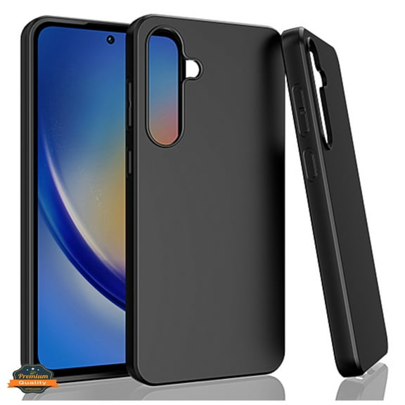 Xpression Cover for Samsung Galaxy A35 5G Slim Thin Transparent Silicone Soft Skin Flexible TPU Gel Rubber Candy Gummy Protective Hybrid Phone Case - Black