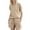 Khaki, variant on GZWYHT Lounge Sets for Women Comfy Sets for Women Clothing Women's Shorts Cotton Linen Retro Fashion Top Drawstring Shorts Set Two Piece Sets for Women Two Piece Sets for Women Summer Grey 4XL