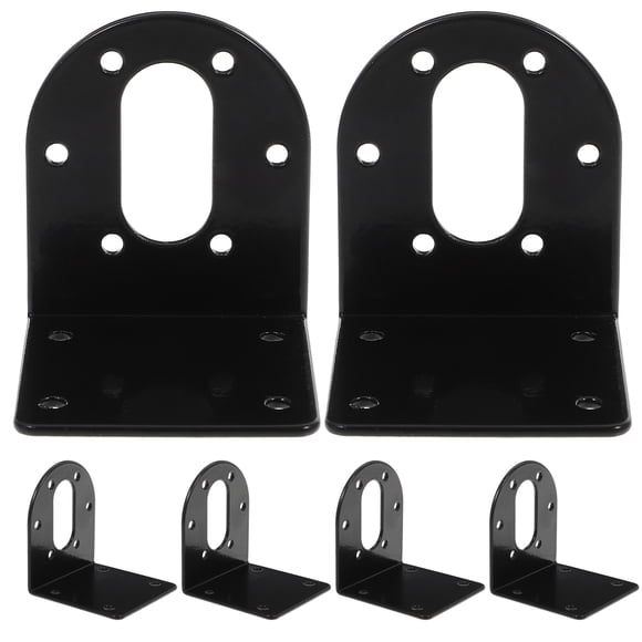 Shisuyan Support de Montage pour Moteur à Engrenages Noir 6 Pcs 1.8 Po X 1.6 Po Peinture Anti-Rouille