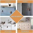 thumbnail image 4 of 8 Pcs Handcrafted Leather Cabinet Handles for Drawers and Doors Dresses Knobs Pure Leather Pulls, 4 of 5