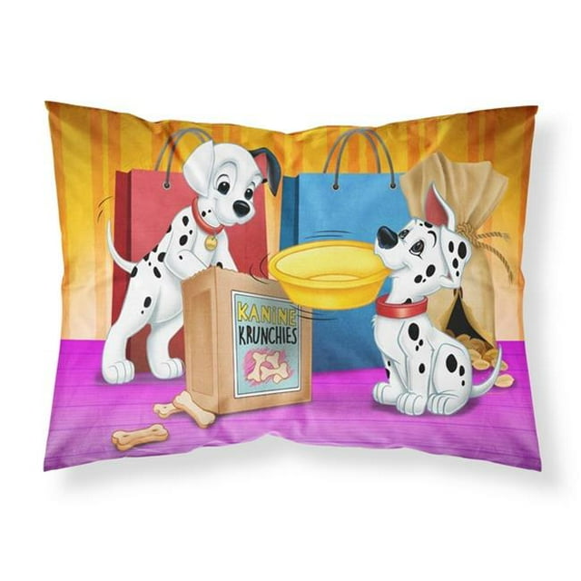 Carolines Treasures APH9063PILLOWCASE Dalmatians Snack Time Fabric Standard Pillowcase