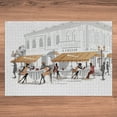 thumbnail image 5 of Ambesonne Cafe Jigsaw Puzzle Durable Cardboard, Relaxing People at Restaurant, 1000 pcs, Persian Orange Pale Grey, 5 of 5