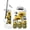Color 4, variant on Bathroom Accessory Set 6 Piece Peaceful Sunflower Scene Intricate Butterflies Trash can, Toothbrush Holder, Toothbrush Cup, Soap Dispenser, Soap Dish, Toilet Brush Holder