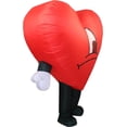 thumbnail image 5 of Inflatable  Heart Mascot Costume Adult Full Body Blow Up Halloween Party Cosplay Suit,Height 4'11"-6'3",Sad, 5 of 6