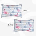 thumbnail image 2 of Picia Flamingo and Pineapple Pattern Plush Pillow Case – Soft and Cozy Cushion Cover, Hypoallergenic Throw Pillow Case for Home Decor-16"x24", 2 of 6