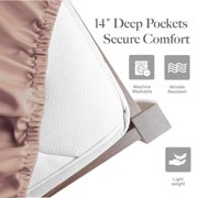Modern Threads 3-Piece Solid Rose Microfiber Bed Sheet Set, Twin