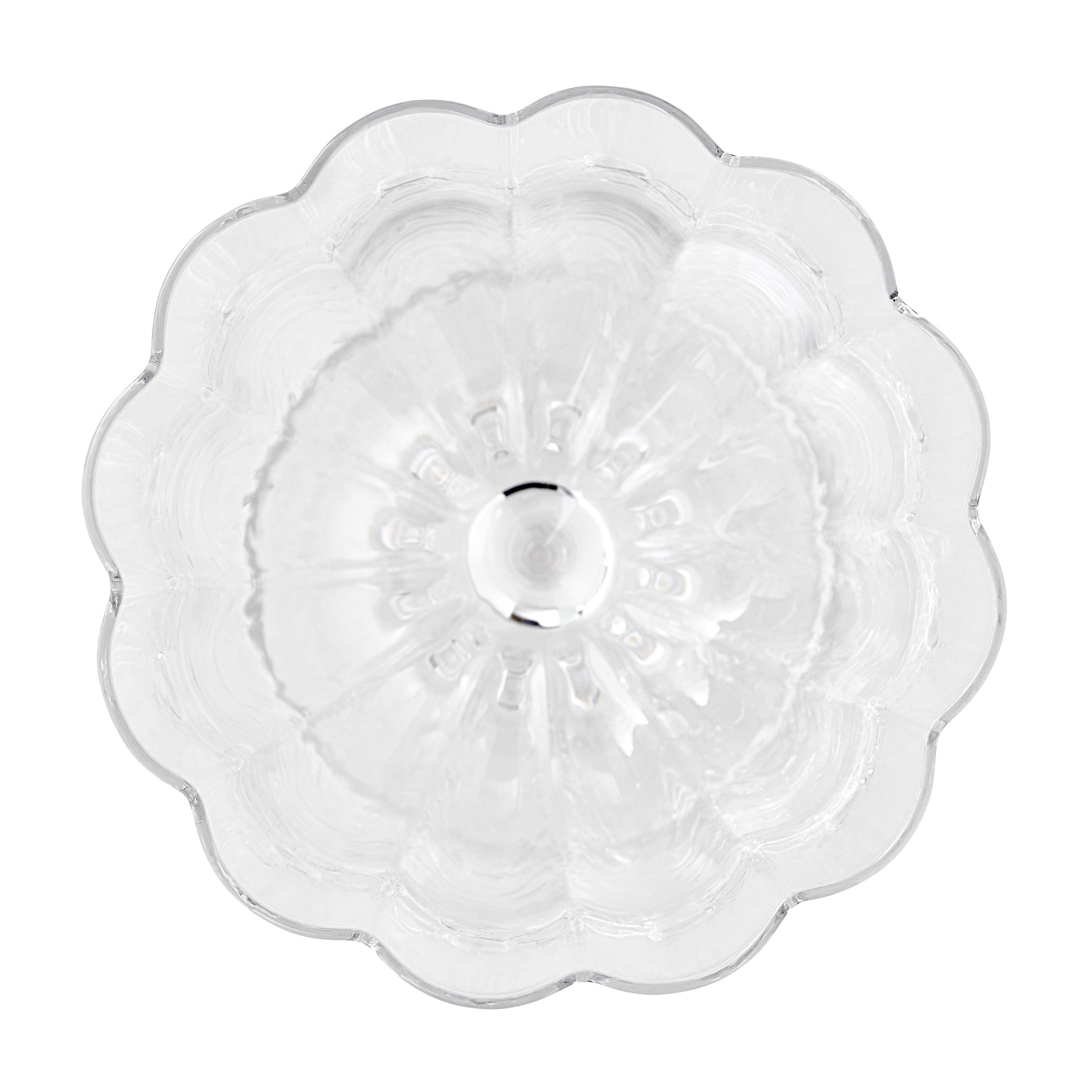 The Pioneer Woman Colette 13-Ounce Scalloped White Wine Glasses, Clear, Set of 4