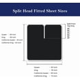 thumbnail image 2 of Queen Size 32" Split Top Flex Head 4-PCs Sheet Set Fits 19-24" Deep Pocket, 500-TC Egyptian Cotton (Solid, Black), 2 of 6