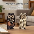 thumbnail image 2 of PatungKu Farmhouses Wooden Owl Decoration Mini Sculpture For Modern Home Interior Styling, 2 of 6