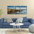 thumbnail image 5 of 3 Pieces Cityscape Canvas Wall Art - Annisquam Lighthouse Pictures Print on Canvas Massachusetts Landscape Modern Artwork for Home Office Decor Stretch and Framed Ready to Hang - 12" x 16" x 3, 5 of 6