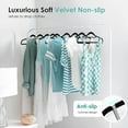 thumbnail image 2 of Black Velvet Hangers 10 Pack, Premium Clothes Hangers Non-Slip Felt Hangers, 2 of 16