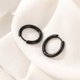 thumbnail image 1 of 5 unids/lote de pendientes de aro circulares de acero inoxidable para mujeres y niñas, pendientes geométricos redondos de Color negro dorado y plateado, joyería Tan Jianjun unisex, 1 of 2