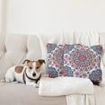 thumbnail image 4 of Ambesonne Ethnic Throw Pillow Cover 2 Pack, Oriental Style Floral Retro, 20", Turquoise Pale Pink, 4 of 5