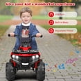 thumbnail image 2 of Gymax Auto pour Enfants à Chevaucher 6 V VTT à Batterie avec 4 Roues Antidérapantes Lecteur de Musique Rouge, 2 of 8