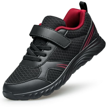 

vibdiv Boys Girls Toddler Shoes Kids Sports Running Walking Sneakers Black Size 9