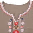 thumbnail image 5 of YOZGXEG Going Out Tops For Women Women Casual Solid Color Pleated Cotton Linen Embroidered Loose Summer Blouse Shirt Top Yellow M-3Xl, 5 of 8