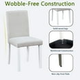 thumbnail image 5 of Dining Chairs Dining Chairs Only, Dining Chairs set for 4, Kitchen Chair with Padded Seat, Side Chair for Dining Room, White & Gray,Wooden Dining Chairs, 5 of 7
