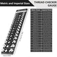thumbnail image 4 of 34 hole screw measuring gauge hole screw nut and bolt thread checker 17 standard and 17 metric sizes and 20 drill gauge, bolt and nut identifier gauge for easy size verification, 4 of 5