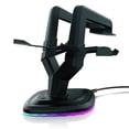 thumbnail image 1 of Seitruly Estación de acoplamiento de carga para auriculares VR de escritorio, luz RGB, 5V, 3A, soporte para mando de casco, reemplazo Electrónica, 1 of 6