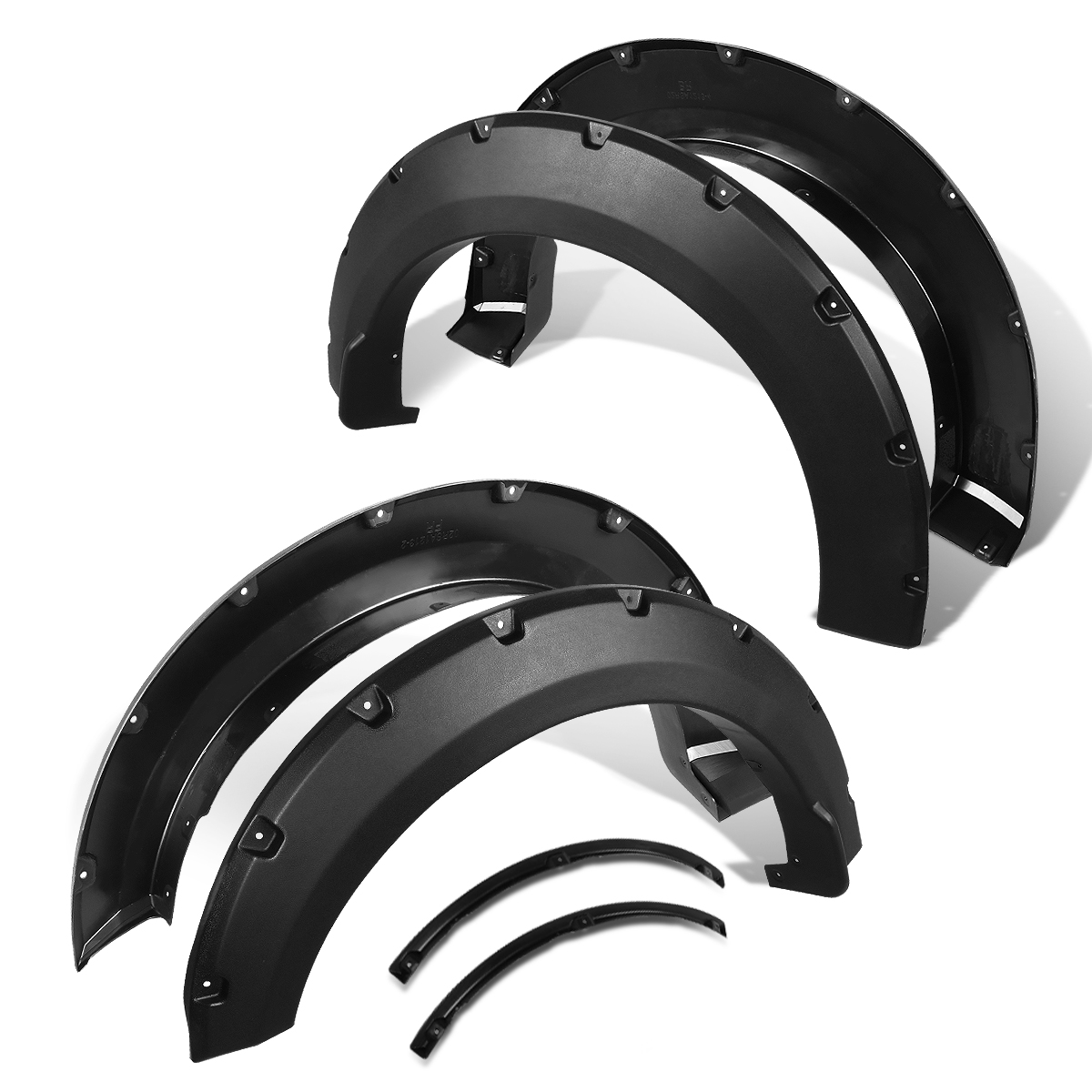 For 2015 to 2018 Ford F150 Full Set Pocket Riveted Style Fender Flare