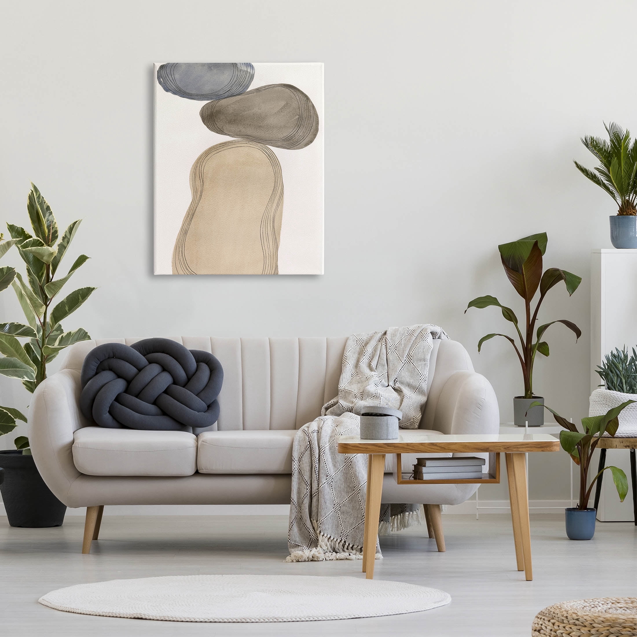Stupell Industries Contemporary Circular Shapes Arrangement Graphic Art Gallery Wrapped Canvas Print Wall Art, Design by Laura Marr