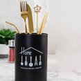 thumbnail image 4 of Stainless Kitchen Utensil Holder, Holder Draining Storage Rack Black, 4 of 10