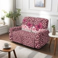 thumbnail image 7 of TSOVTHRID Butterfly Rose Leopard Print 6-Piece Loveseat Recliner Slipcover Stretch Recliner Sofa Cover with Side Pocket Pink Couch Furniture Protector for Dogs, 7 of 7