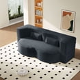 thumbnail image 4 of S-HOME Modern Folding Convertible  Floor Sofa with 2 Pillows , Corduroy Fabric Foam Sleeper Couch for Living Room and Playroom Use, Dark Grey, 4 of 13