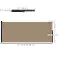 thumbnail image 3 of Outsunny 13' x 5' Retractable Side Awning, Garden Privacy Screen, Khaki, 3 of 10