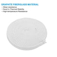 thumbnail image 4 of Uxcell 5/8"x 1/8"x118" Wood Stove Gasket, Fiberglass Flat High Temperature Resistance Seal Rope, White, 4 of 6