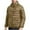 Khaki, variant on SGFCWSX Men Packable Padded Coat, Zipper with Carry Pouch Lightweight Outwear Coat Black M