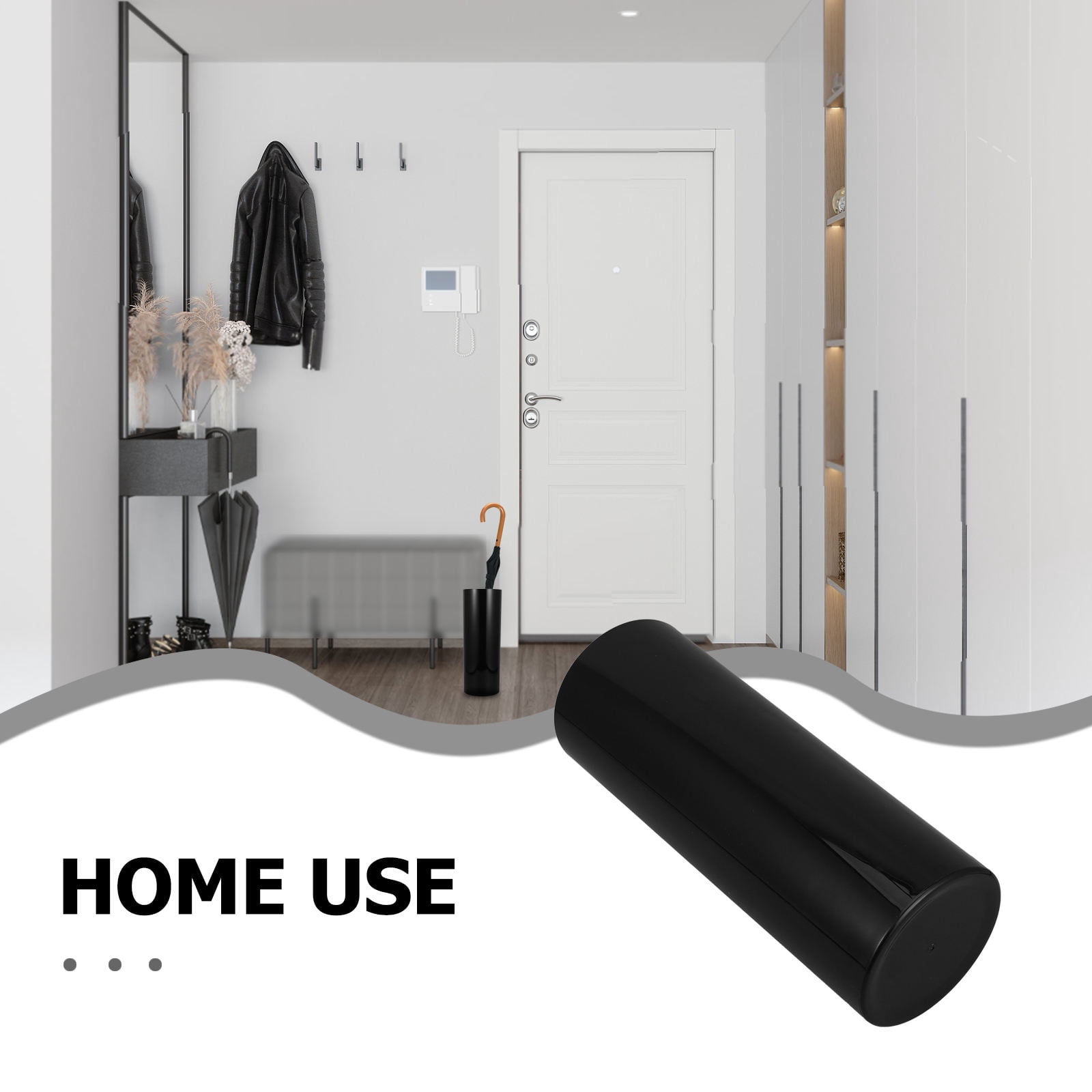 Pretyzoom Tall Umbrella Stand For Indoor Use Black Round Simple Design 1Pack