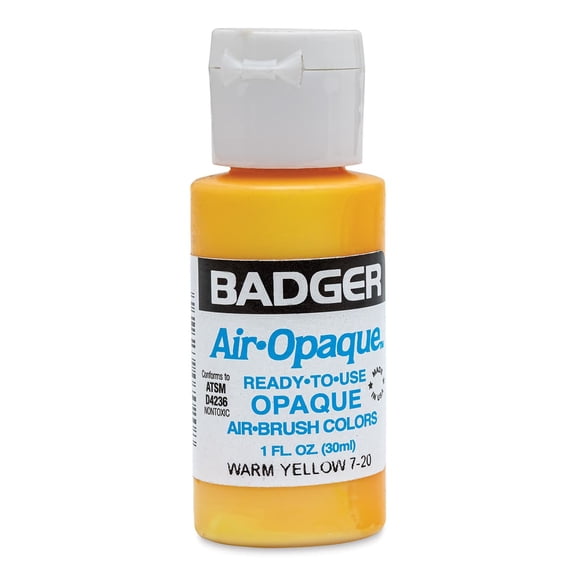 Badger Air-Opaque Airbrush Color - 1 oz, Warm Yellow