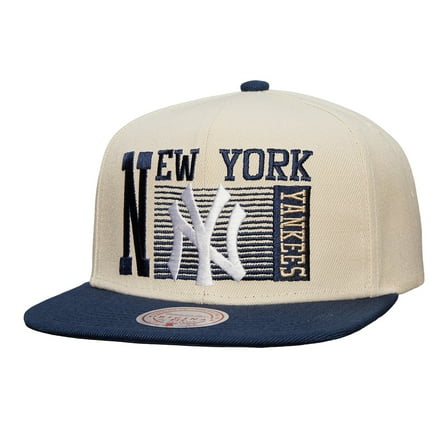 Men's Mitchell & Ness Cream New York Yankees Cooperstown Collection Speed Zone Snapback Hat