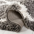 thumbnail image 5 of SAFAVIEH Daley Geometric Plush Shag Area Rug, Dark Grey/Ivory, 8' x 8' Square, 5 of 7