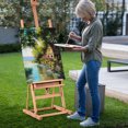 thumbnail image 4 of Costway Wood H-Frame Floor Easel Artist Painting Display Stand Studio Adjustable w/ Tray, 4 of 10