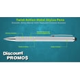 thumbnail image 3 of 10 Twist Action Metal Stylus Pens Pack - Two in One, Smooth, Black Ink - Silver, 3 of 5