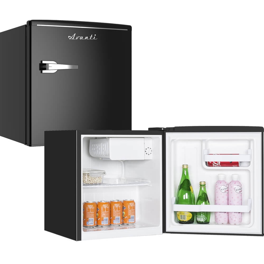 Avanti RMRC17X1B 1.7 Cu. Ft. Black Compact Refrigerator Retro Series