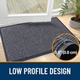 thumbnail image 4 of Yileqi Front Door Mat Indoor Outdoor Entrance, Waterproof Heavy Duty Doormat, Fade Resistant, Low Profile, Easy Clean Patio Porch Welcome Floor Mats for Entry, 30”x18”, Grey, 4 of 6