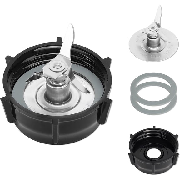 Blender Replacement Parts Compatible with Oster Blender Ice Blades ABS Plastics Base Stainless Steel Ice Blade and 2 Rubber O Ring Seal Gasket,Compatible with Oster Osterizer Blender Accessories.