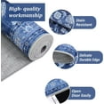 thumbnail image 5 of 10x13 Area Rugs for Living Room & Bedroom, Low Pile Vintage Retro Print, Soft Machine Washable Carpet, Non-Slip for Home Office Decor (Blue), 5 of 8