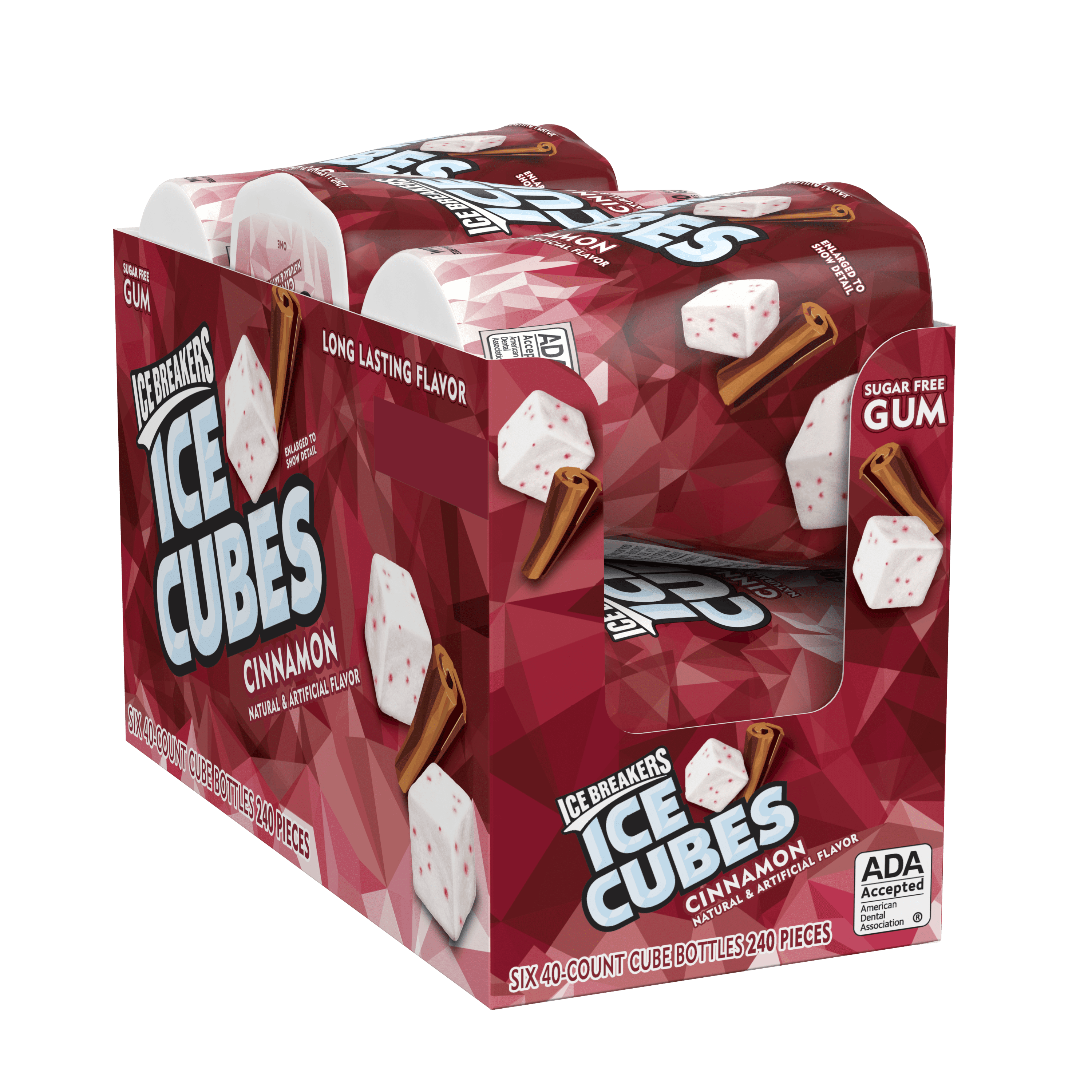 Ice Breakers Ice Cubes, Cinnamon Gum, 3.24 Oz., 6 Ct.