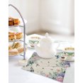 thumbnail image 4 of Watercolor Flowers Kitchen Dish Towels for Drying Dishes Set of 2, Spring Floral Butterflies Botanical Beige Waffle Weave Microfiber Hand Tea Bathroom Towels Quick Dry & Absorbent Towel 12x12, 4 of 7